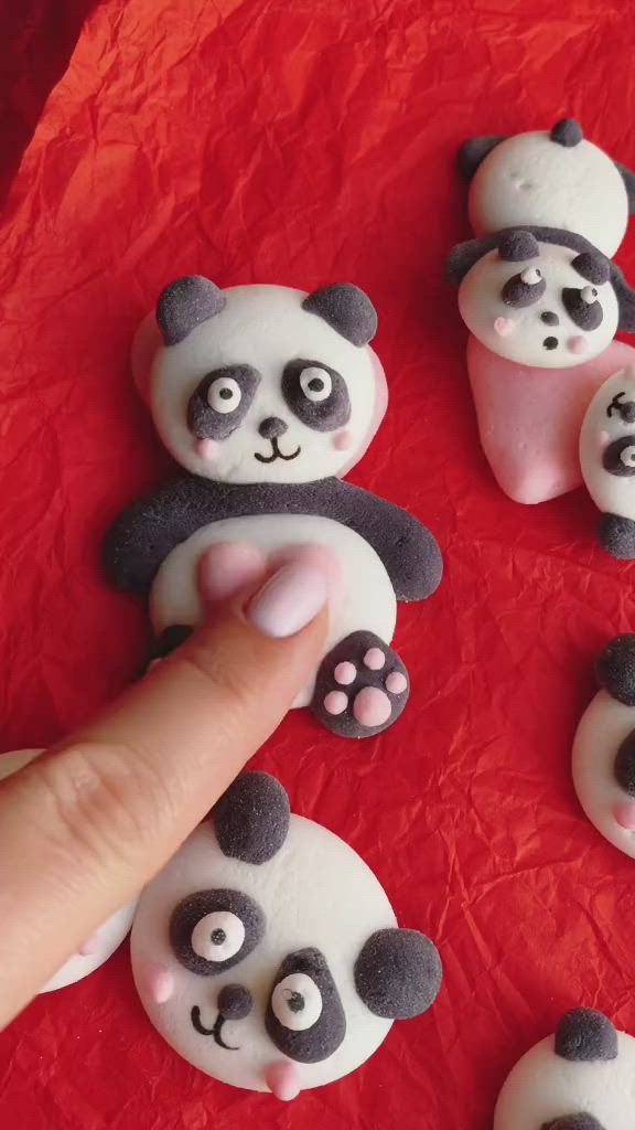 Marshmallows em formato de panda